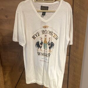 Lucky Brand Cream Rye Rooster Graphic Tee